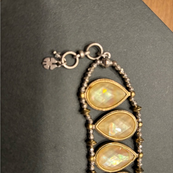 Lucky Brand bracelet, 8” long. Silver and brass color. Drop shaped links. - Picture 4 of 5